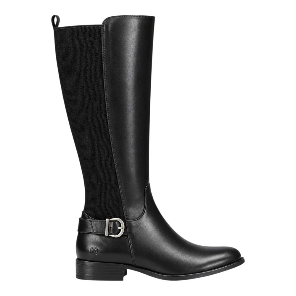 BORN Campbell Black Leather Riding Boots Size 6.5M